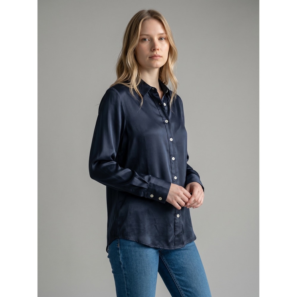 Joie Womens Black 100%‎ Silk Button Down Blouse Long Sleeve Shirt (Size Missing)
